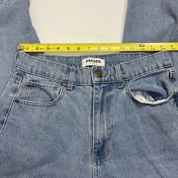 RSQ Baggy distressed medium wash Jeans. Sz 28 - Picture 9 of 11